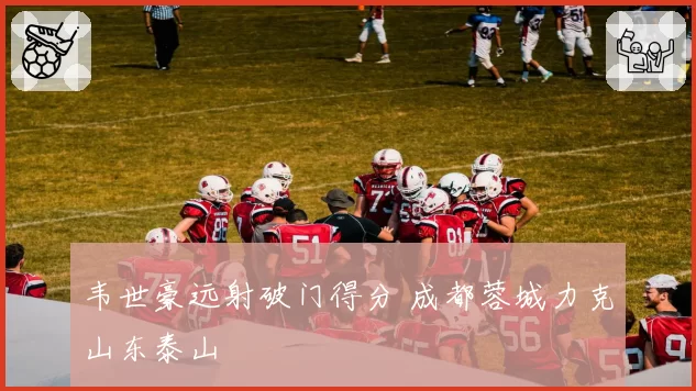 韦世豪远射破门得分 成都蓉城力克山东泰山